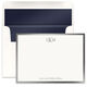 Metallic Border Monogram with Name Flat Note Cards - Raised Ink Image 3 of 5